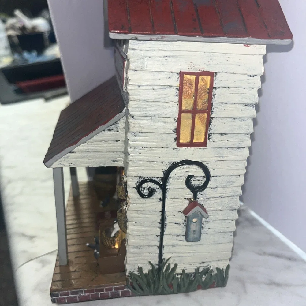Lighted General Store House Kitties Country Core Hand Made Baskets Star W/ Bulb
